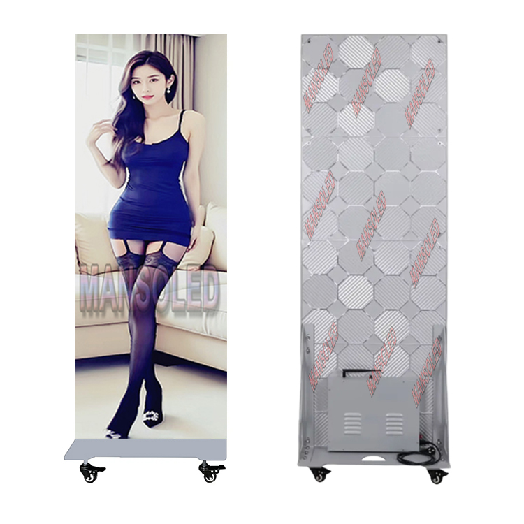 Portable Flooring Standing P2.5 LED Display Move Smart Advertising Player P2.5 Led Screen Poster Display for Shopping Mall