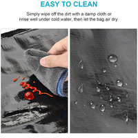 Sac de courses pliable personnalisable en non-tissé imperméable avec fermeture éclair, roulettes et poignée, réutilisable pour l'épicerie, le rangement et les voyages
