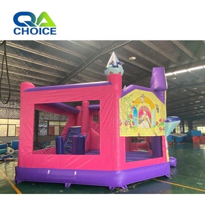 Château gonflable de thème de princesse de qualité commerciale préféré d'enfants filles sautant le toboggan plein d'entrain de château pour la <span class=keywords><strong>location</strong></span> - Product Image 3
