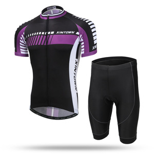 Custom Sublimation Print Breathable <b>Short</b> Sleeve <b>Cycling</b> Jersey with Full Zipper Black <b>Padded</b> Bib <b>Shorts</b> Wide Straps Plus Size - Product Image 3