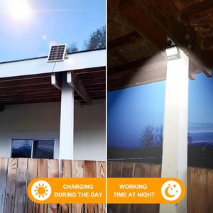 Lámpara Solar de Seguridad Súper Brillante con 252 LED, IP65 Impermeable, Sensor de Movimiento, para Jardín y Carretera - Product Image 5