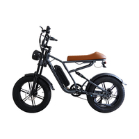 Vélo Électrique Rétro Cruiser en Stock Local aux États-Unis, Batterie Cachée 48V, Selle en Cuir Unique, Pneus Tout-Terrain Larges, E-bike