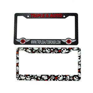 Cadre de <span class=keywords><strong>plaque</strong></span> d'immatriculation de voiture personnalisé résistant aux UV, avec logo en relief, support de <span class=keywords><strong>plaque</strong></span> d'immatriculation, vente en gros - Product Image 6