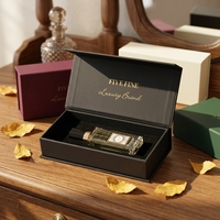 Boîte de parfum aseptique personnalisée de luxe en carton rigide noir avec fermeture magnétique, emballage cadeau