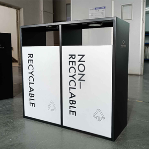 Contenedor de Basura de Acero Inoxidable para Interiores y Exteriores, para Oficinas, Espacios Públicos, Hoteles y Centros Comerciales, Suministro de Fábrica - Product Image 1