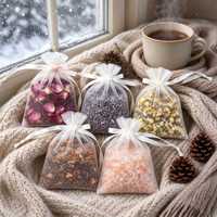 Thé de bain Brinelume au sel de mer, rose séchée et lavande, en sachet organza scintillant, pour bain de spa relaxant et apaisant, 80g, soin du corps et des pieds pour adultes, cadeau