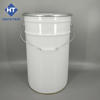 Bidon en étain à tête ouverte de 25 litres avec couvercle à oreilles ou couvercle à anneau de verrouillage pour peinture et revêtement
