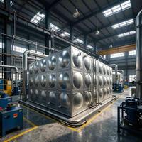 Réservoir en acier inoxydable 304 316 de qualité alimentaire pour l'eau potable, grand réservoir d'eau carré en acier inoxydable soudé, isolation