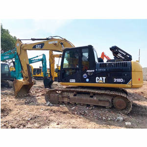 Excavadora Usada Original Japonesa Caterpillar 318, CAT318D2 318, Retroexcavadora Hidráulica con Martillo de Cinta Transportadora - Product Image 1