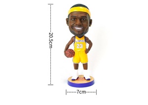 Figurines de poupée de sport Bobblehead en PVC personnalisées, figurines d'action en résine, artisanat, joueur de basket-ball, vente en gros - Product Image 2