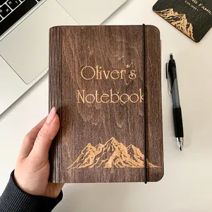 OVO印刷定制木制笔记本个性化木质覆盖笔记本个性化书写日记礼物送给爸爸