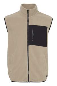 Veste à col montant avec fermeture éclair Color Block Sweat-shirt polaire d'hiver pour homme avec poches chaudes et poignets réglables - Product Image 5