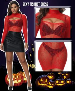 Hilergy Sexy Dessous-Kleid für Damen, Netzstoff, figurbetont, dehnbar, ODM Dobby-Stoff, Nachtwäsche, exotischer Strandüberzug - Product Image 3