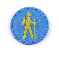 Patch rond de 5cm de diamètre, vente en gros. Patchs de broderie personnalisés avec Logo de Club de sport, presse à chaud