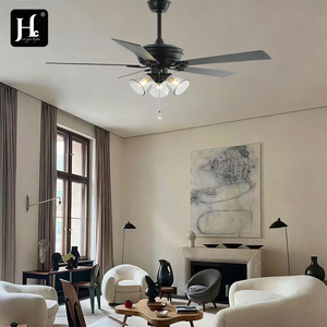 Diseñador de decoración de hogares de estilo europeo, ventilador de techo moderno de 110V 220V con luces - Product Image 6