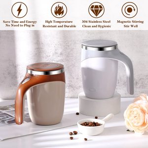 Automatischer Magnetischer Elektrischer Mischbecher Edelstahl-Reisebecher für Kaffee, Schokolade, Milch, Tee, Büro, Zuhause, Küche - Product Image 4