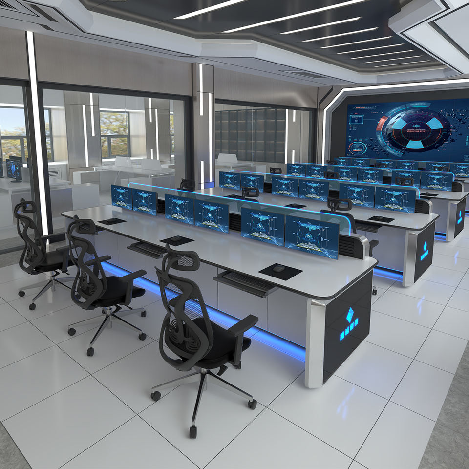 Modular Ergonomic Modern Steel Control Room Console Solutions for 24/7 ...
