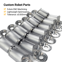 Piezas de Robot de Aluminio/Acero Inoxidable de Precisión Personalizadas, Servicio de Mecanizado CNC de 5 Ejes y Electroerosión por Hilo para Articulaciones de Brazos y Piernas de Robots Humanoides