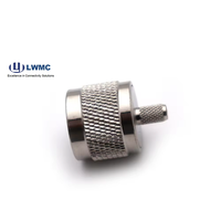 Conectores N Tipo de abrazadera Conector coaxial Rf macho para cable RG58