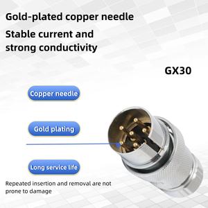 工厂4针GX30母公电线连接器2/3针圆形电缆航空连接器 - Product Image 2