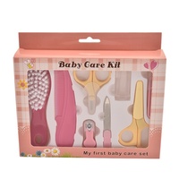 Produits pour bébés nouveau-nés en gros Ensemble de manucure pour bébé en plastique comprenant un thermomètre et un coupe-ongles/ciseaux Ensemble de soins pour bébé