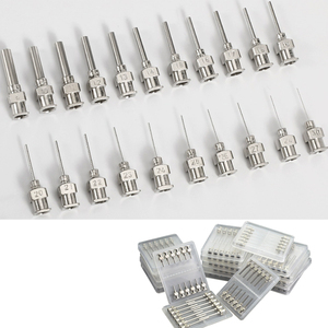 Aiguille de distributeur de colle <span class=keywords><strong>Luer</strong></span> <span class=keywords><strong>Lock</strong></span> en acier inoxydable 20G pointe d'aiguille émoussée aiguille de distribution en métal pour la distribution de liquide