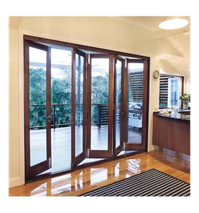 JBD doble acristalamiento puerta bi doble acordeón de vidrio de aluminio <span class=keywords><strong>patio</strong></span> exterior puertas - Product Image 2