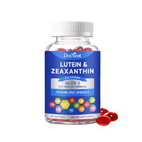 Docteat OEM 16-en-1 Lutéine Zéaxanthine Gélules Oculaires 150 unités 40mg Lutéine Oméga 3 Zinc Soutien Visuel Maculaire Anti-Lumière Bleue