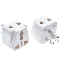 Vente en gros 2 voies 250v 10a CE cuivre universel mis à la terre Amérique 3 broches adaptateur secteur prise US Canada Japon adaptateur de voyage Type B