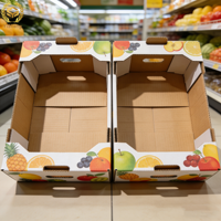 Boîte en carton ondulé antichoc pour fruits, protection pour l'expédition de fraises et de bleuets délicats