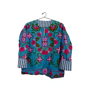 Women Embroidered <b>Quilted</b> <b>Jacket</b> Short Cotton <b>Jacket</b> Vintage Suzani <b>Pattern</b> Bohemian Fashion Outerwear - Product Image 6