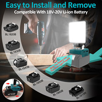 Lampe de travail Makita transfrontalière, rechargeable pour l'extérieur, pêche nocturne, camping, multifonctionnelle, ultra-lumineuse