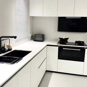 Meubles de maison modernes, armoires de cuisine RTA, bois massif, style shaker, finition laquée, panneaux de mélamine, fabrication en Thaïlande - Product Image 1