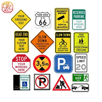 Panneau d'avertissement réfléchissant en aluminium personnalisé, panneau de signalisation routière de sécurité, panneau de signalisation routière personnalisé, panneau de sécurité MUTCD