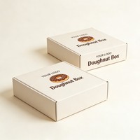 Boîtes à donuts écologiques, impression personnalisée, qualité alimentaire, pliables, pour biscuits, pain, pâtisserie, donuts, macarons, emballages en papier