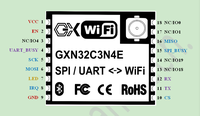 Modul Passthrough GXN32C3N4E SPI UART ke WiFi/Modul Konverter Serial WiFi untuk Koneksi Industri 4-TCP UDP