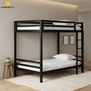 เตียงสองชั้นเดี่ยวแบบเหล็กแข็งแรงทนทานสำหรับเด็ก พร้อมบันได  เหมาะสำหรับหอพักโรงเรียน อพาร์ทเมนท์ <span class=keywords><strong>คอน</strong></span><span class=keywords><strong>โด</strong></span> - Product Image 2