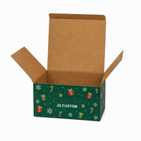 Boîte d'expédition en carton ondulé de Noël avec couvercle détachable, emballage prêt à l'emploi, plateau de présentation SRP PDQ pour supermarché et vente au détail