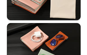 Mini bolsa de almacenamiento de viaje de cuero PU con cierre automático, monedero, bolsa organizadora para relojes, anillos, almacenamiento de joyas - Product Image 5