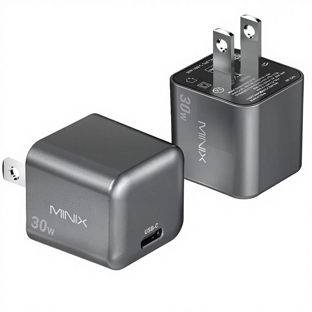 MINIX P30 USB-C Wall Charger 2-Pack 30W Fast Charging PD3.0/QC3.0 GaN Tech Lightweight Travel Design