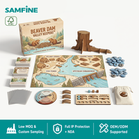 Jeu de rôle caché avec jetons en résine, certifié BSCI, thème coloré pour l'interaction fantastique orientale, boîte de rangement