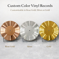 Cadre d'affichage en aluminium or, argent, rose pour affiches et disques vinyles LP, modèle 2026, avec plaque métallique et autocollants personnalisés, pour collection et présentation OEM