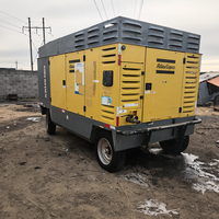 Compresseur d'air diesel Atlas XRHS 836 20 bars d'occasion, haute pression, à double étage, pour forage de roche, carrière, sablage et forage