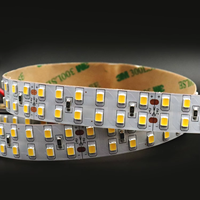24V SMD2835 lampu Strip LED fleksibel, lampu LED 240 baris ganda/m 15mm IP20 latar belakang dapat diredupkan dekorasi dinding & langit-langit