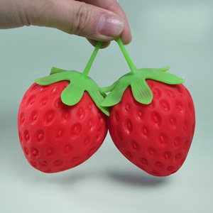 Giocattoli Squishy Taba in TPR, Stile TikTok, Simulazione Cibo, Fragola da Spremere, Divertente a Forma di Frutta, Giocattolo Educativo da Massaggiare - Product Image 2