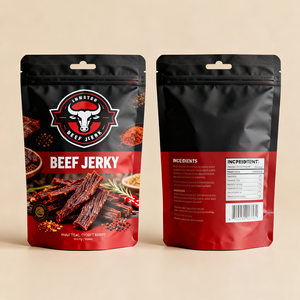 Sachet Doypack Personnalisé Imprimé en PLA et PE, Revêtement Biodégradable, Fermeture Zippée, pour Emballage Alimentaire de Bœuf Séché - Product Image 3