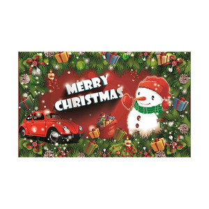 Drapeaux et décorations en tissu pour fête de Noël, imperméables, en polyester tricoté, forme triangulaire, pour créer une ambiance festive - Product Image 1