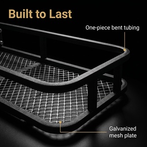 Porte-bagages de toit noir mat pour attelage, panier à bagages en maille robuste pour SUV et camion, sans modification pour le camping en extérieur et les voyages sur route - Product Image 3