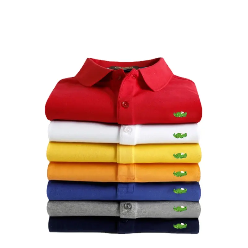 Heren Effen Kleur Revers Heren Korte Mouwen Poloshirt Heren T-Shirt