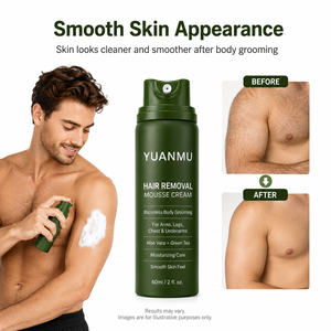 Crème <span class=keywords><strong>Mousse</strong></span> <span class=keywords><strong>Dépilatoire</strong></span> Hydratante à Base de Plantes pour Hommes, Marque Blanche, pour Peaux Sensibles Visage, Corps, Aisselles, Jambes - Product Image 5